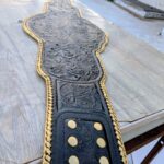 Replacement Leather Strap with golden stitches for WHC 2023 Plates