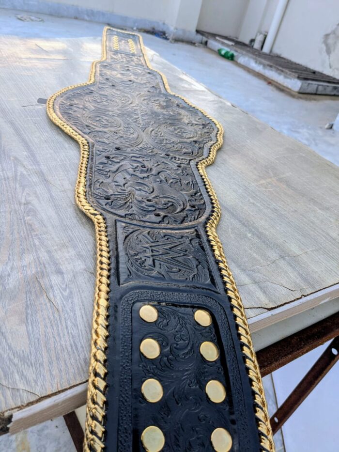Replacement Leather Strap with golden stitches for WHC 2023 Plates - Image 1